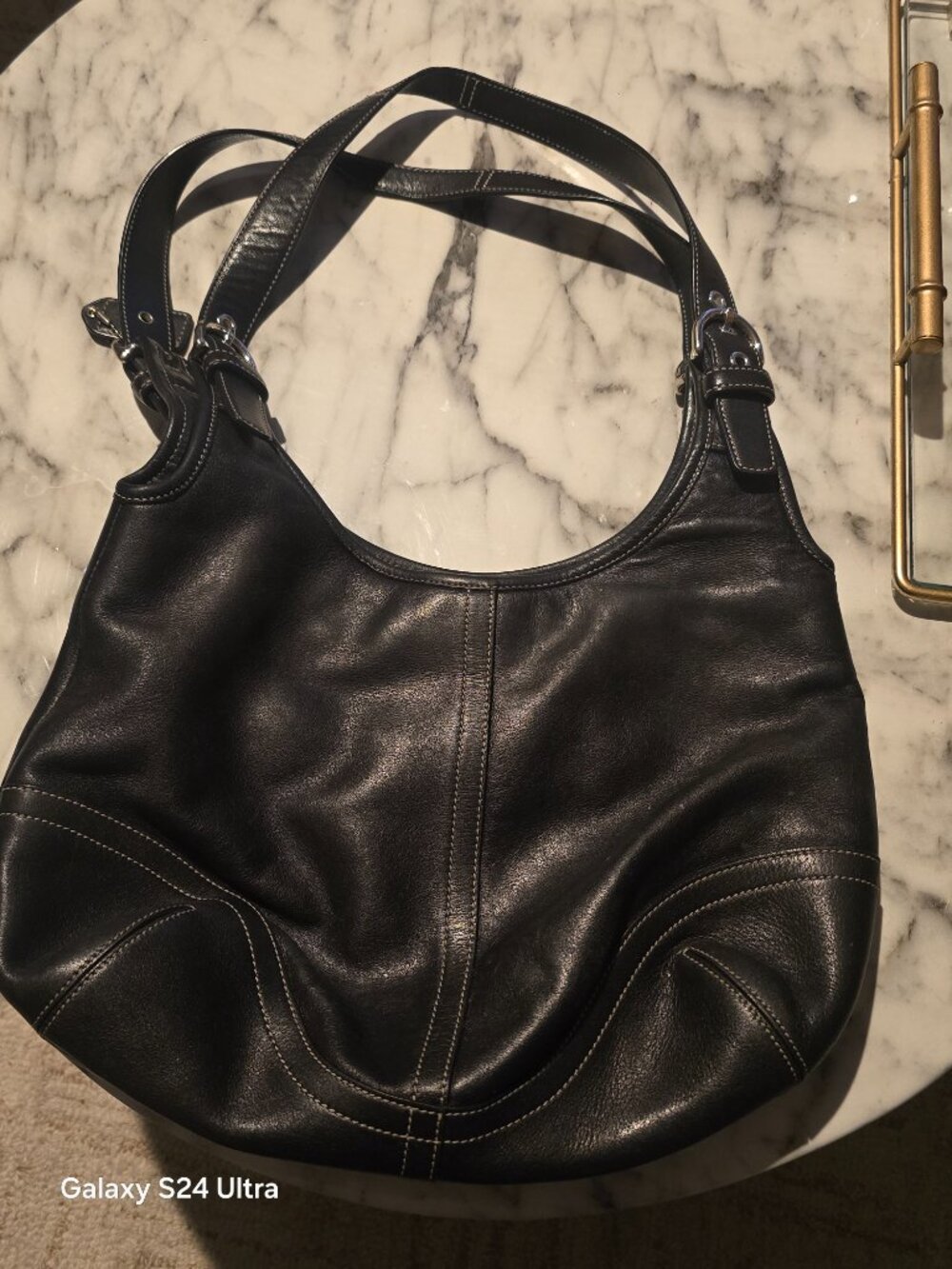 vintage Coach Soho Hobo bag in black leather - Picture 7 of 7